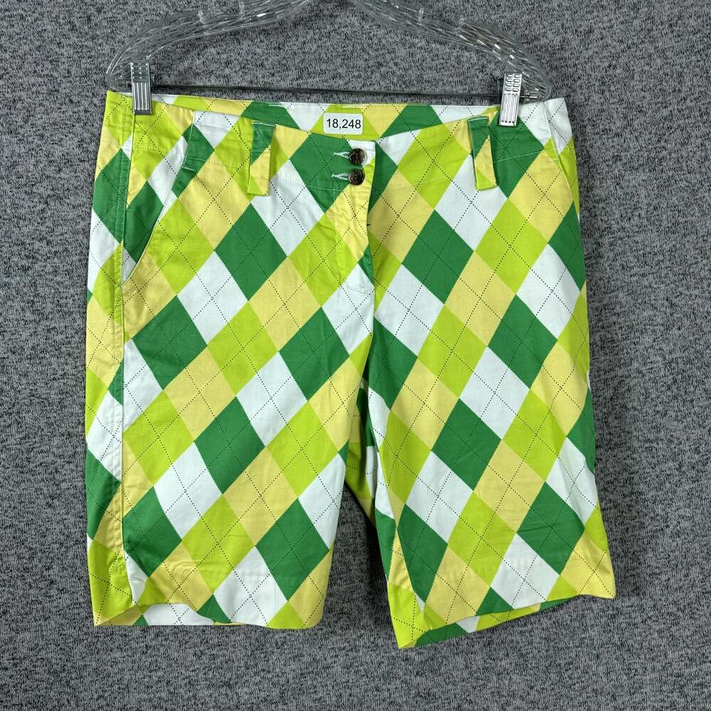 Loudmouth Golf Women's Size 6 Argyle Print 10" Inseam Chino Shorts